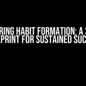 Mastering Habit Formation: A 30-Day Blueprint for Sustained Success