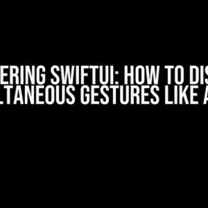 Mastering SwiftUI: How to Disable Simultaneous Gestures Like a Pro!