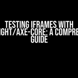 Testing iframes with Playwright/axe-core: A Comprehensive Guide